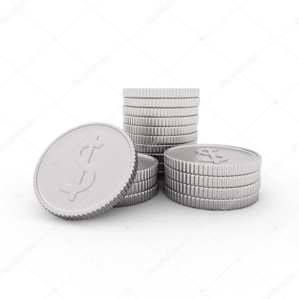 Pile of silver coins