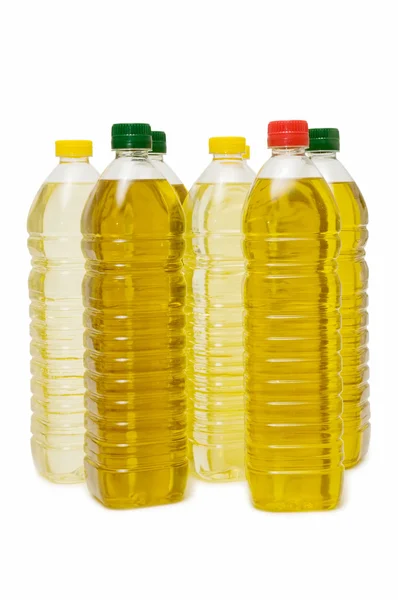 Пляшки олії — стокове фото