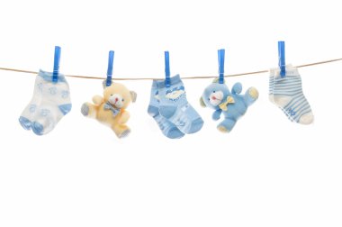 Child clothesline clipart