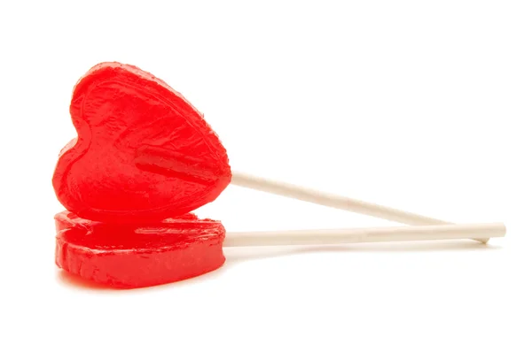 Heart-shaped lollipops — Stock Photo, Image