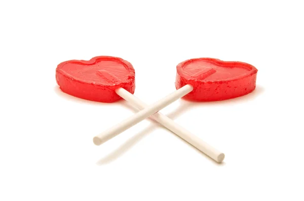 Heart-shaped lollipops — Stock Photo, Image