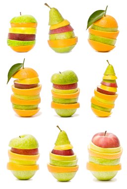 Mixed fruits clipart