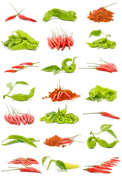 Chilli a papriky — Stock fotografie