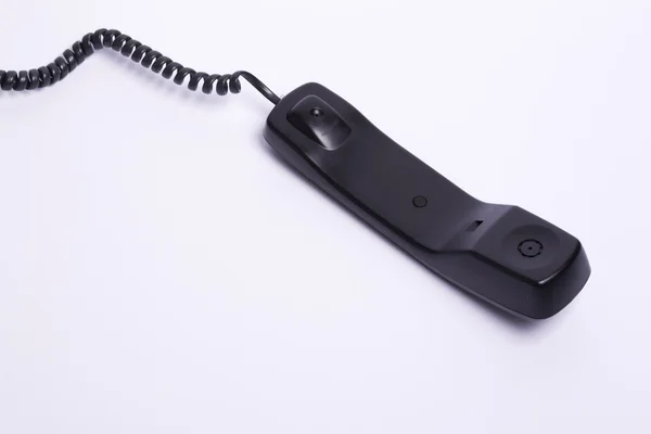Black telephone receiver — Stock Photo, Image