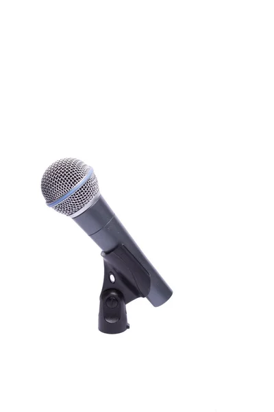 Microfone em um branco — Fotografia de Stock