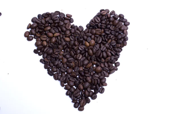 コーヒー豆からの心 — ストック写真