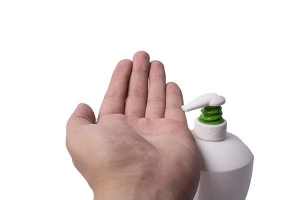 Usa la crema per le mani — Foto Stock
