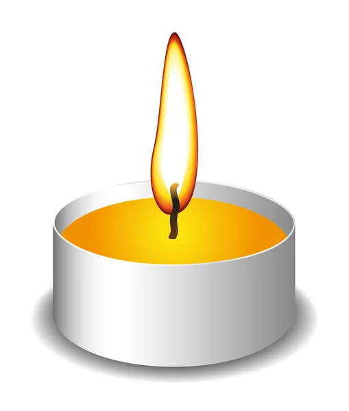 Candle with flame — Stock Vector