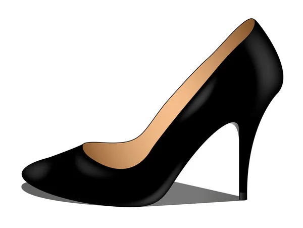 Luxury black shoe — Stock Vector