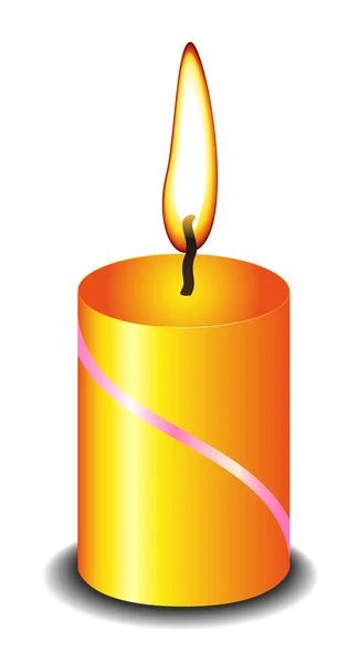 Свеча с пламенем — стоковый вектор