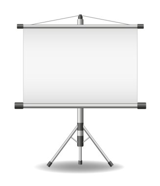 Projection screen (projector roller screen) clipart