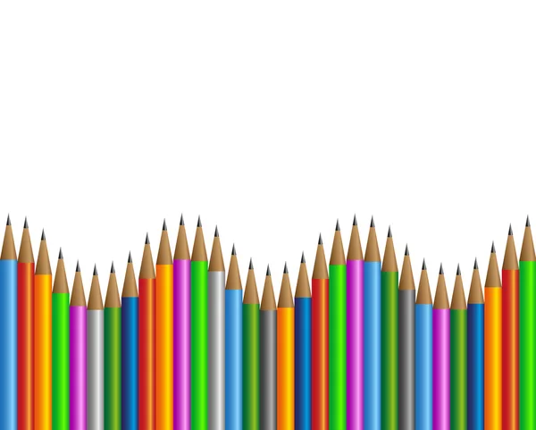 Barevné tužky rám — Stockový vektor