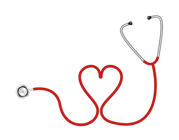 Stetoscopio a forma di cuore — Vettoriale Stock