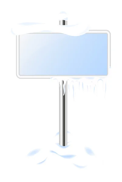 Signe congelé avec glaçons — Image vectorielle