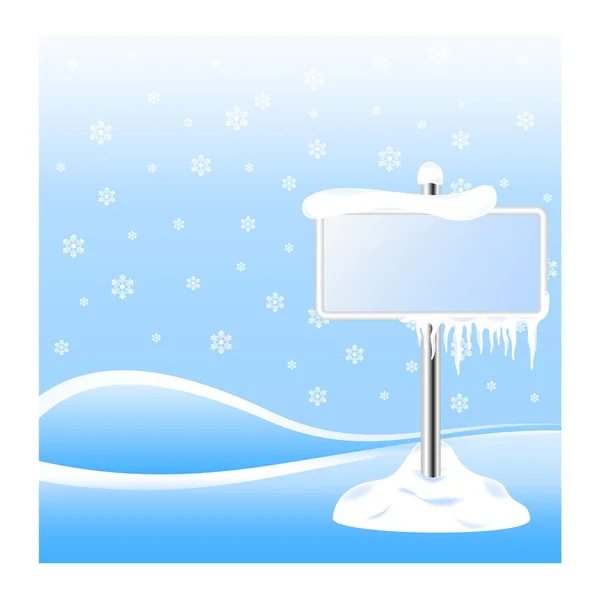 冬の背景上のつららと冷凍の記号 — ストックベクタ