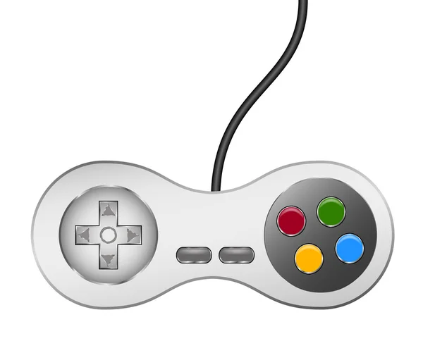 stock vector Retro controller (joystick) with usb cable