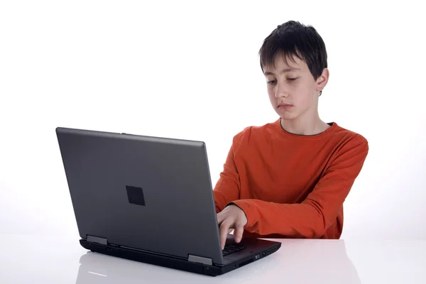 Boy with a notebook — Stock Photo, Image