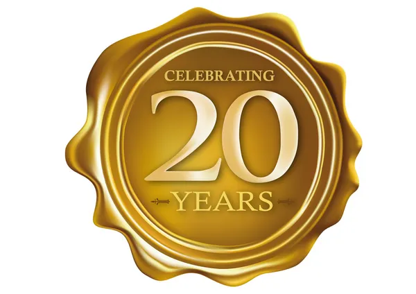 Celebraiting 20 年 — 图库矢量图片