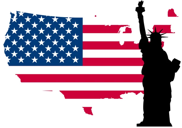 EUA bandeira liberdade — Vetor de Stock