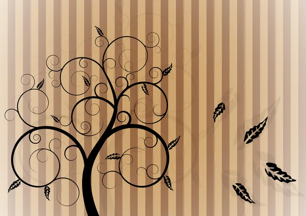 旋流树在秋天 — 图库矢量图片