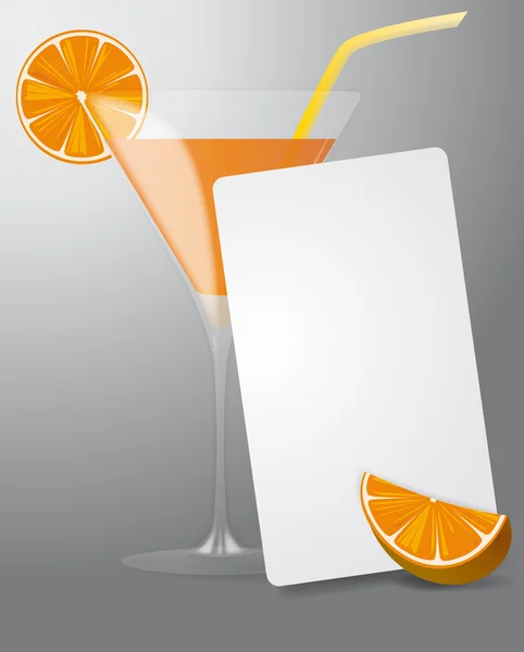 Lista orange cocktail — Stock vektor