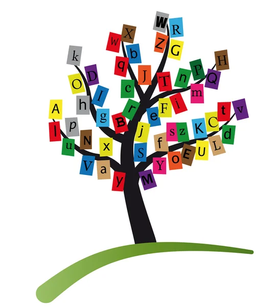Alphabet-Baum — Stockvektor