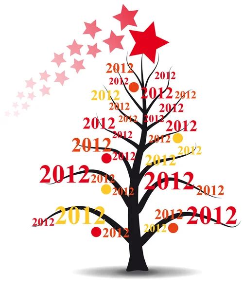2012 xmas tree — Stock vektor
