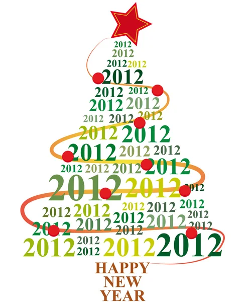 2012 juletræ – Stock-vektor