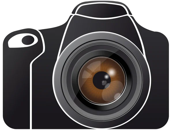 Fotoğraf makinesi bir göz lens — Stok Vektör