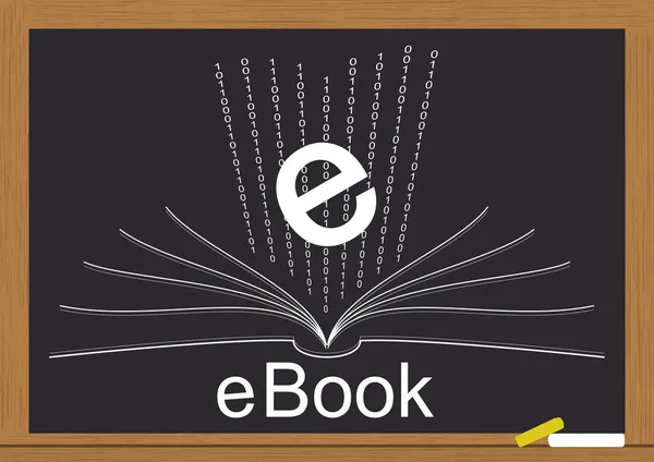 Ebook chalkboard — Stock Vector