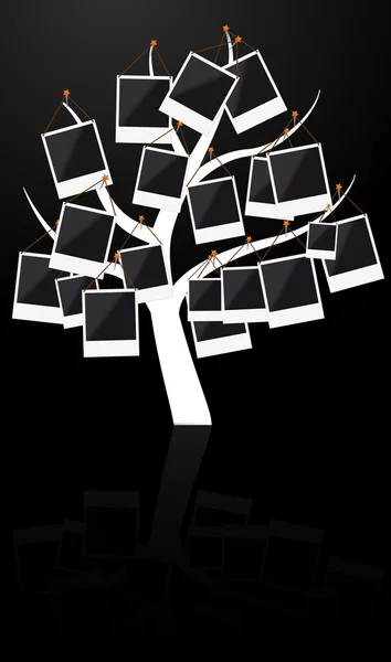 Cadre photo arbre — Image vectorielle
