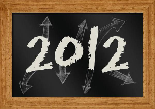 2012 on chalkboard — Stock Photo, Image