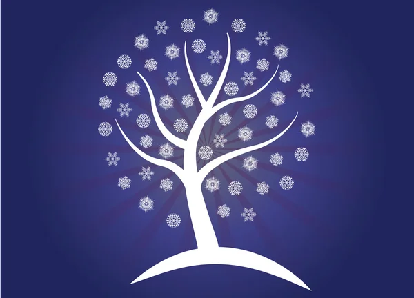 Inverno árvore de neve —  Vetores de Stock