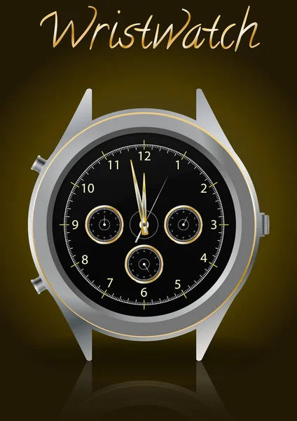 Elegant wristwatch — Stock Vector