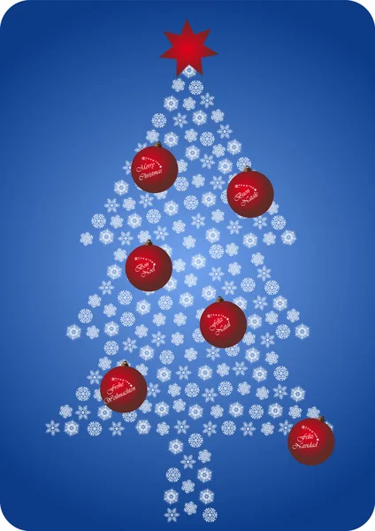 Christmas snow tree — Stock Vector