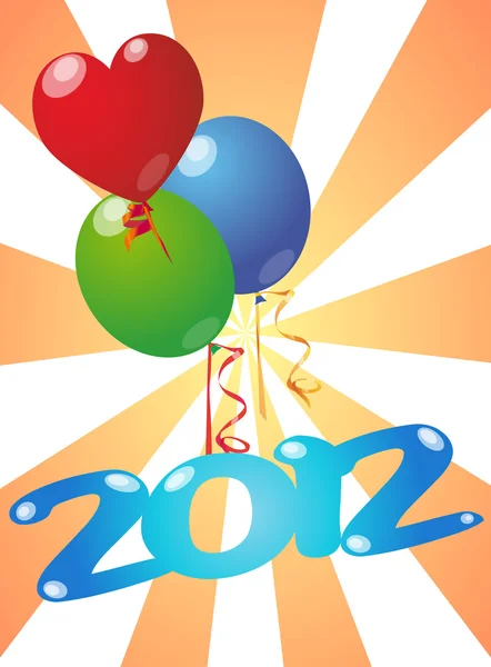 2012 balloon — Stock Vector