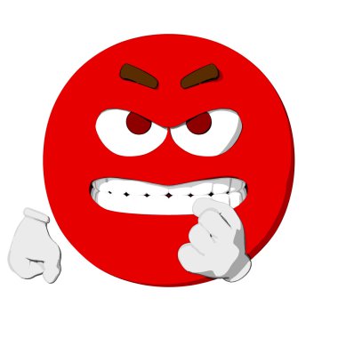 Emoticon Aggressive clipart