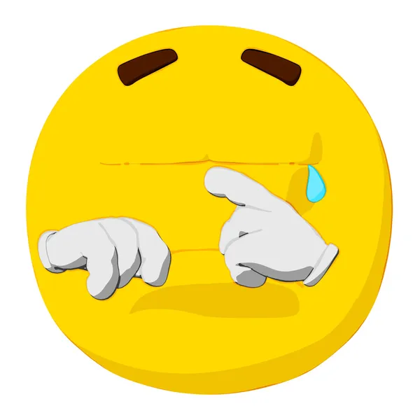 Emoticon chorando — Fotografia de Stock
