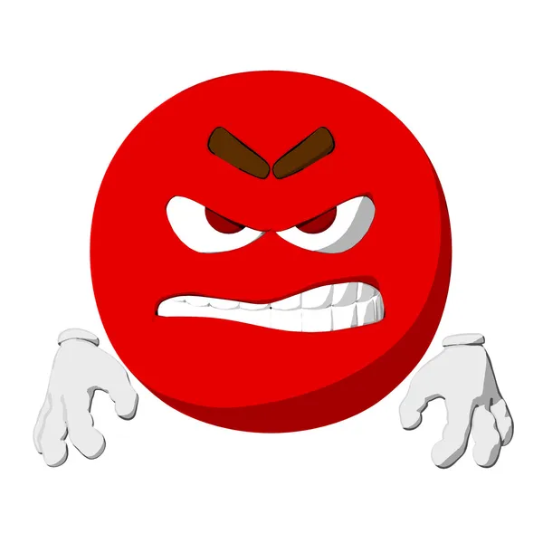 Wściekłość emotikon — Zdjęcie stockowe