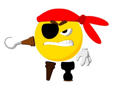 Emoticon Pirate clipart