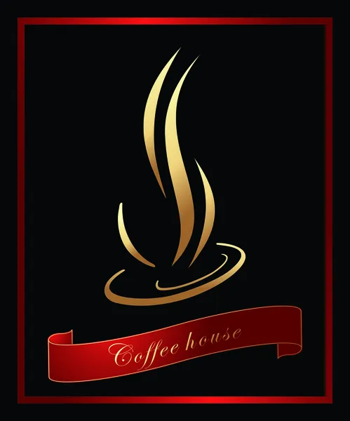 Kaffee-Etikett / Hintergrund — Stockvektor