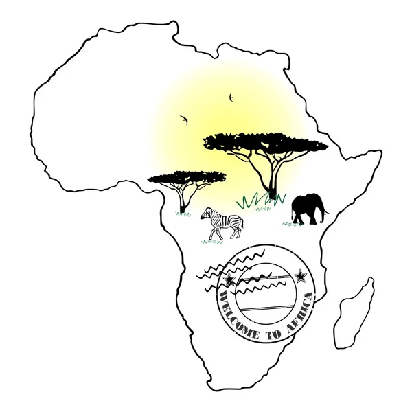 Vítejte v Africe — Stockový vektor