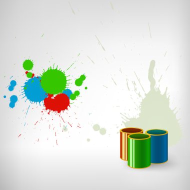 Paint colorful splash with can clipart