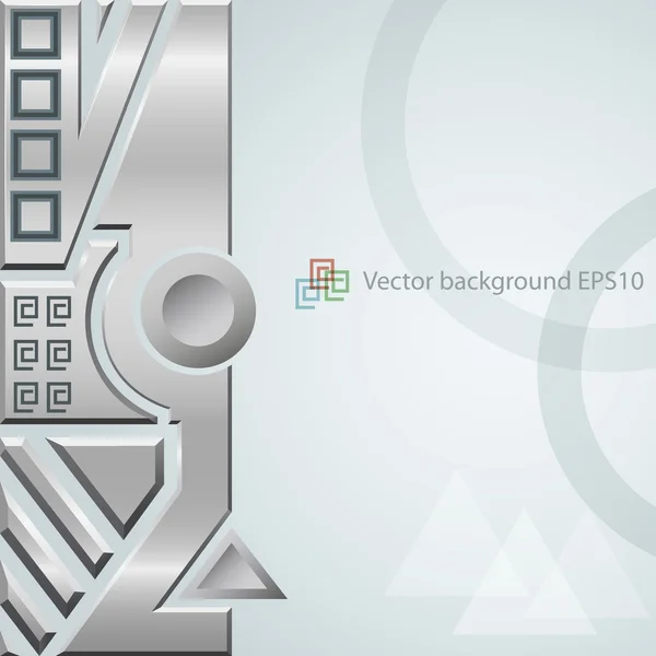 Vector EPS10 techno fondo con adorno de metal — Vector de stock