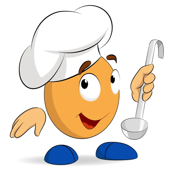 Karikatür karakter sevimli aşçı Şef — Stok Vektör