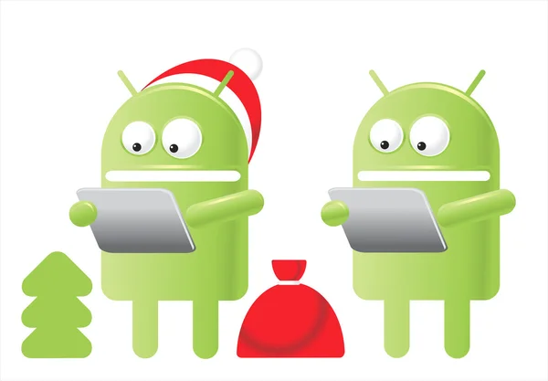 Natale Android Vettoriale Stock