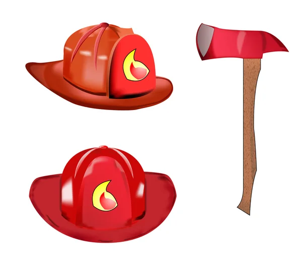 Vettore di equipaggiamento pompiere — Vettoriale Stock