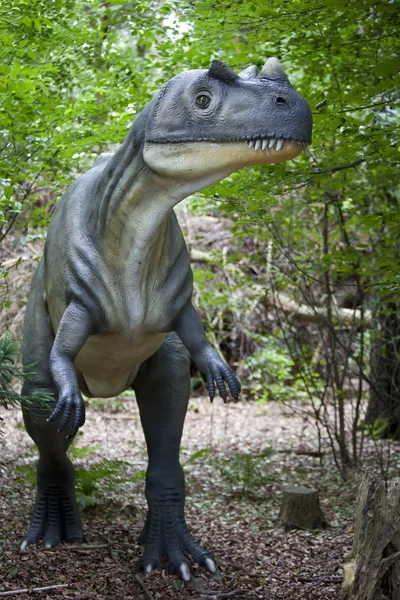 Dinossauro Ceratosaurus em florestas — Fotografia de Stock