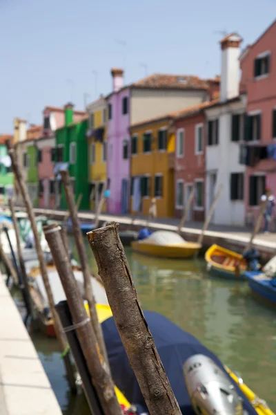 Case colorate sull'isola di Burano — Foto Stock