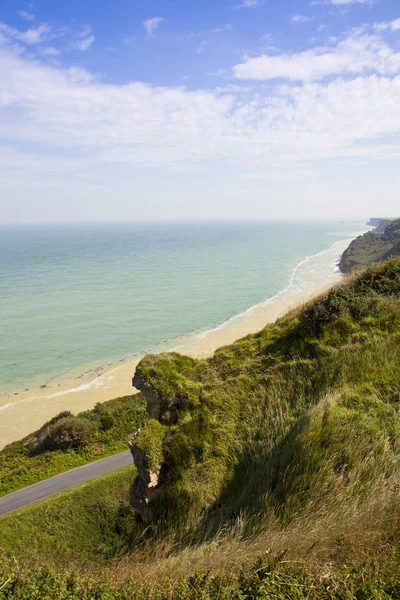 Vista sulla spiaggia di d-day, Normandia, Francia — Foto Stock